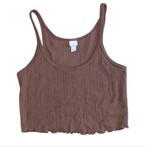 Colsie Brown Tank Top Small Cotton